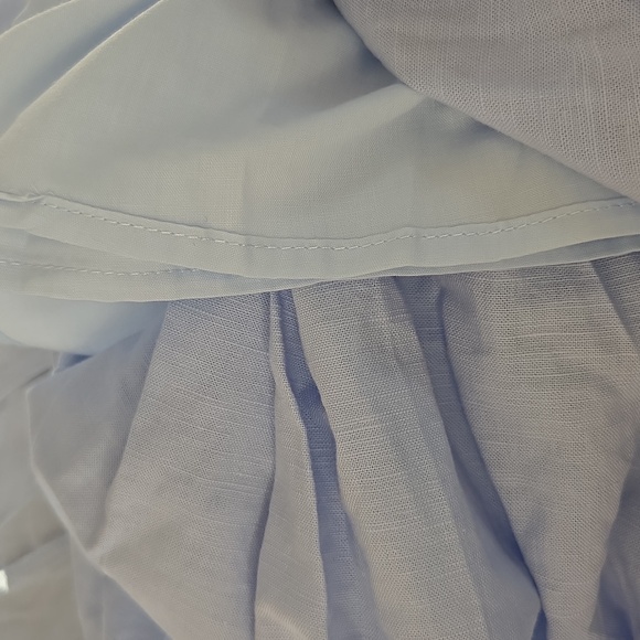 Commense Cotton And Linen Cutout Dress Sz L Blue NWT - Picture 14 of 14